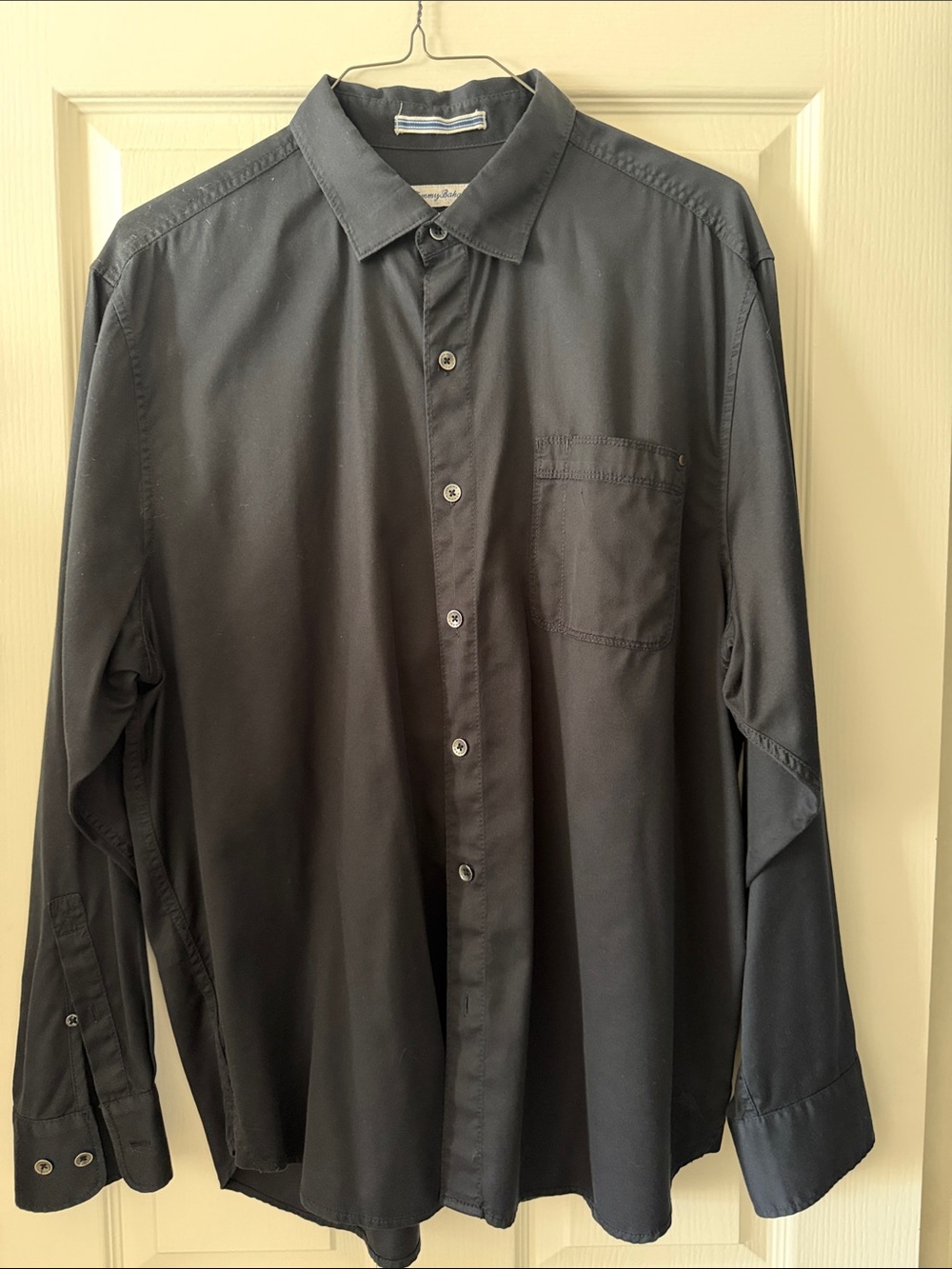 Tommy Bahama Men's Black Long-Sleeve Button Shirt